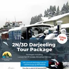 2n 3d darjeeling tour package at rs