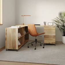 industrial modular desk w file cabinet