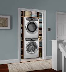 Are you moving into a new home? Electrolux Elwadrew5273 Stacked Washer Dryer Set With Front Load Washer And Electric Dryer In Island White