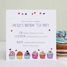 personalised cupcake party invitations