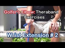 golfers elbow exercises theraband