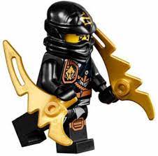 LEGO Ninjago Minifigure Cole Zukin Robe Black Ninja with Dual Gold Jagged  Blades 70747