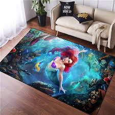 hot 3d print mermaid princess area rugs
