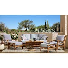 Teak 6pc Deep Seating With Cushions