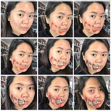 zombie face paint halloween makeup