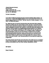 Sample College Recommendation Letter       Free Documents in Word  PDF Reference Letter Template Free Sample Template