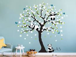 Panda Bear Tree Wall Decal 3 Playful