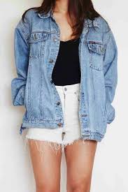 Image result for oversized womens jean jacket