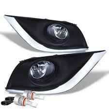 Vipmotoz Black Bezel Oe Style Front Fog Light Driving Lamp Housing Assembly For 2015 2018 Nissan Versa Sedan Driver Passenger Side