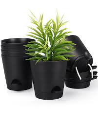 6 pack 8 inch indoor outdoor plant pots