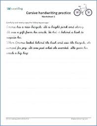 Grade Cursive Worksheets Grade Handwriting Practice Grade