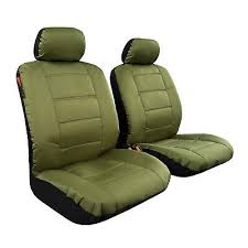 Olive Green Canvas Car Seat Covers