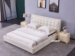 Coco Leather Bed In Queen Super King Size