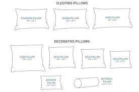 Disclosed Pillow Sizes Chart Pillow Sizes Chart Pillowcase