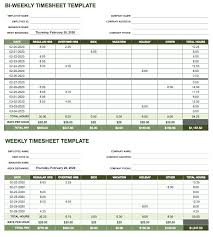 Free And Time Card Templates Online Timesheet Template