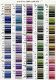 Rainbow Gallery Splendor Color Chart