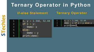 ternary operator in python with exle