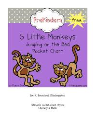 Five Little Monkeys Jumping On The Bed Pocket Chart