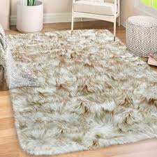 gorilla grip fluffy faux fur rug