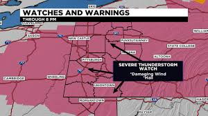 Although severe thunderstorms can cause damage they are not nearly as destructive as tornadoes can be. Pittsburgh Weather Severe Thunderstorm Watch Issued For Entire Area As Cold Front Could Bring Damaging Winds Hail Cbs Pittsburgh