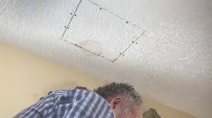 knock down texture ceiling repair made