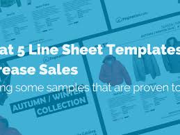 line sheet templates to increase s