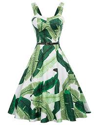 Belle Poque Homecoming 1950s Retro Vintage Sleeveless V Neck Flared A Line Dress Bp416