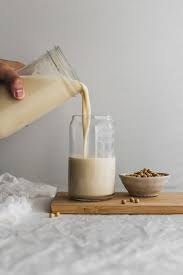 homemade soy milk sift simmer