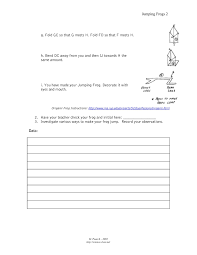 You'll use this crease as a guide in later steps. Jumping Frogs Science Class Net Pages 1 3 Flip Pdf Download Fliphtml5