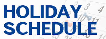 Image result for holiday schedule