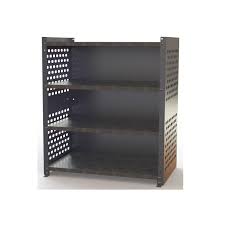 open front cabinet 2 shelves metal