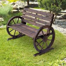 Outsunny Wooden Cart Wagon Wheel 2