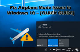 fix airplane mode issues in windows 10