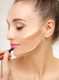 putting makeup contouring make up