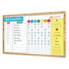2018 Magnetic Family Responsibility Chart Flexible Dry