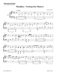 Instrumental solo in a minor. Nothing Else Matters Metallica Free Piano Sheet Music Piano Chords