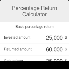 Percentage Return Calculator