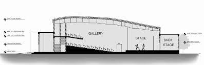auditorium plan layout with section and