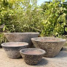 Large Atlantis Low Cone Garden Pot