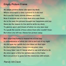 empty picture frame poem by randy mcclave