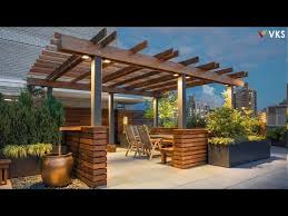 modern rooftop terrace design pergola