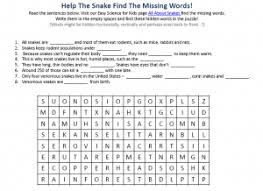 Snake Reptiles Download Free Science Worksheet Printables For 4th