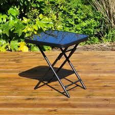 Garden Furniture Glass Top Side Table