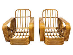 Paul Frankl Style Rattan Lounge Chairs