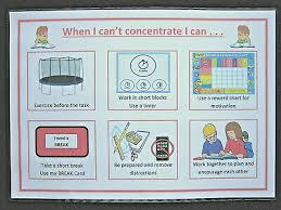 When I Cant Concentrate Chart Adhd Autism Sen Visual Aids Dementia Alzheimers Ebay
