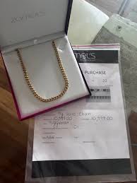 9y solid chain gold necklace men s