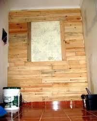 diy accent wall using wooden pallets