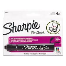 Sharpie Flip Chart Markers Bullet Tip Four Colors 4 Set San22474