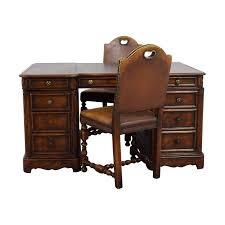 A double sided electric desk. 90 Off Abc Carpet Home Abc Carpet Home Two Sided Desk And Chairs Tables
