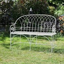the claire wrought iron bench black